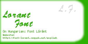 lorant font business card